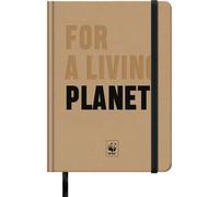 Dohe - Cuaderno A5 - Interior Liso Blanco, 15x21 cm, Tapa Dura Cartón Kraft, 96 Hojas, Cierre con Goma Elástica, Macapáginas, Libreta Mediana Profesional para Notas y Dibujo - WWF For a Living Planet
