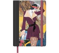 Dohe - Cuaderno A5 - Tamaño 15x21 cm, Interior Blanco Liso, 96 Hojas, Tapa Dura Cosida, Con Marcapáginas y Goma de Cierre, Libreta Bonita Profesional y Universitaria - MODERNIST Sophie