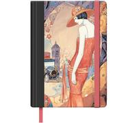 Dohe - Cuaderno A5 - Tamaño 15x21 cm, Interior Blanco Liso, 96 Hojas, Tapa Dura Cosida, Con Marcapáginas y Goma de Cierre, Libreta Bonita Profesional y Universitaria - MODERNIST Caroline