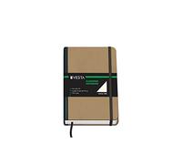 Dohe - Cuaderno A6 - Interior Liso Blanco, 10,5x15,5 cm, Tapa Dura Cartón Kraft, 96 Hojas, Cierre con Goma Elástica, Macapáginas, Libreta Grande Profesional para Notas y Dibujo - Vesta Nature