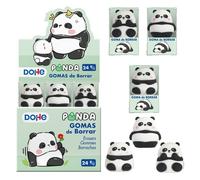 DOHE Expositor de 24 Gomas de Borrar Panda Surtido