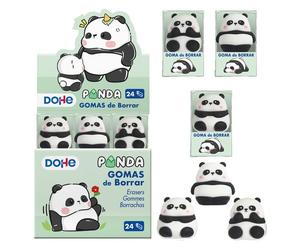 DOHE Expositor de 24 Gomas de Borrar Panda Surtido