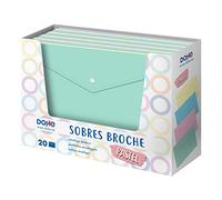 Dohe Expositor de sobres broche tamaño Folio colores pastel (20 Uds.) varios colores (91529)