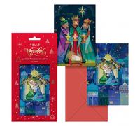 Dohe nativity pack de 8 tarjetas de felicitacion navideña con sobre -