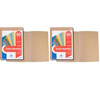 DOHE - Pack Subcarpetas - Folio - Kraft - 50 uds, beige (Paquete de 2)