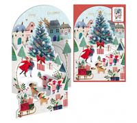 Dohe patinando pack de 6 tarjetas desplegables de felicitacion navide?