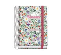 Dohe Prime A6 Agenda Escolar Espiral Cartón Forrado Mod. Bloom 2026-2027