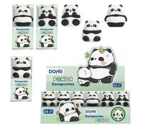 DOHE Sacapuntas Panda Surtido con Expositor de 24 Unidades (3 modelos)