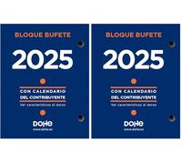 Dohe - Taco Sobremesa 2025 - Calendario en Español, Formato Día Página, 12 Meses de Enero a Diciembre, Tamaño 8,5x11 cm, Material de Oficina (Paquete de 2)