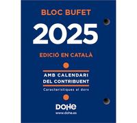 Dohe - Taco Sobremesa 2025 Catalán - Calendario con Formato Día Página, 12 Meses de Enero a Diciembre, Tamaño 8,5x11 cm, Material de Oficina