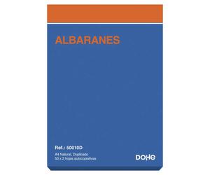 Dohe talonario albaranes a4 - 50 x 2 hojas autocopiativas