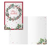 DOHE - Tarjetas de Felicitación Navidad - Pack 6 unidades - Tamaño: 11,5x17 cm (cerrada) - Incluye sobre para guardar la tarjeta - Modelo Happy