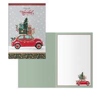 Dohe Tarjetas de felicitación Navidad Pack 6 unidades Modelo Coche 11,5x17 cm (cerrada) – Con sobre