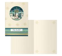 DOHE - Tarjetas de Felicitación Navidad - Pack 6 unidades - Tamaño: 11,5x17 cm (cerrada) - Incluye sobre para guardar la tarjeta - Modelo Belén