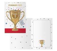 DOHE - Tarjetas Día del Padre (6 uds.) - Felicitación para Papás y Agradecimiento, Incluye Sobre de Papel, Tamaño 11,5x17 cm, Tarjetas de Felicitación - Número 1