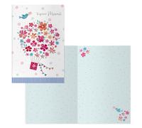 DOHE - Tarjetas Felicitación Día de la Madre (6 uds.) - Regalo para Mamás, Incluye Sobre de Papel, Tamaño 11,5x17 cm, Tarjetas de Agradecimiento - Fiori