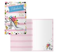 DOHE - Tarjetas Felicitación Día de la Madre (6 uds.) - Regalo para Mamás, Incluye Sobre de Papel, Tamaño 11,5x17 cm, Tarjetas de Agradecimiento - Mum