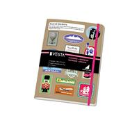 Dohe- Vesta Sticker Cuaderno, Color rosa, a5 (10545)