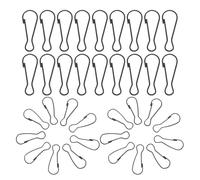 DOITOOL 100 Piezas Clips para Cortina Ganchos de Hierro Negro, Cierre Rápido y Conexión Tipo Llave para Proyectos de Decoración del Hogar y Espacios para Eventos