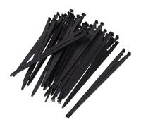 DOITOOL 100 Piezas Varilla de Inserción de Pe Soporte para Tubería de Riego por Goteo, Pieza de Refuerzo de Plástico, Negro, Reutilizable, Diseño Práctico, para Agricultura de Ahorro