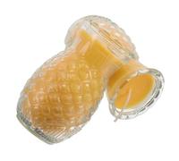 DOITOOL 2 Piezas Luz de Vela Budista Lámpara de Vela de Buda Forma de Piña, Grande, de Vidrio y Cera, Amarilla, 3 Días, Poco Humo, para Templo y Oración