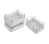 DOITOOL 3 Piezas Caja de Conexiones Eléctricas de Plástico Abs, Color Claro, Prueba de Polvo, con Tapa Abatible, para Módulos de Seguridad y Cableado Exterior en Zonas de Vigilancia