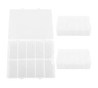 DOITOOL 3 Piezas Caja Transparente para Almacenamiento de 500 Uñas Postizas Cuerpo de Pp y Acabado Fino, Organizador Compacto Adecuado para Salón y Uso Personal Estilo