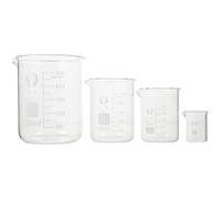 DOITOOL 4 Piezas Vaso de Precipitados de Vidrio para Química de 100 Ml Diseño de Vertedor Ligero para Experimentos Científicos en Laboratorio