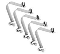 DOITOOL 5 Piezas Clip de Acero Inoxidable para Piscina Doble Pasador y V | Conexión Estable, Instalación Segura, Uso Fácil, Compatible Poste y Red de Limpieza para Piscinas