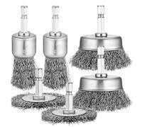 DOITOOL 6 Piezas Cepillo de Rueda de Alambre de Acero Galvanizado para | Alta Resistencia Deformación, Instalación Fácil, Limpieza, para Metal y Utensilios de Cocina, Plata