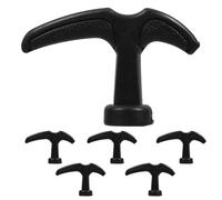 DOITOOL 6 Piezas Manija de Arranque, Repuesto ABS Negro | Fácil, Agarre Cómodo y Mejor Control, Incluye Tuerca y Perno, Uso para Motor de Gasolina