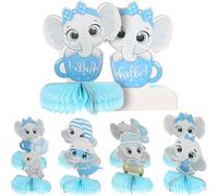 DOITOOL 8 Bolas de Papel en Forma de Elefante Diseño de Panal de Fiestas Temáticas, Adornos Colgantes y Navideña
