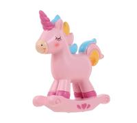 DOITOOL Adorno para Pastel de Unicornio Adorno Decorativo de Unicornio de Resina Rosa, para Tartas y Postres, Obsequio Adultos