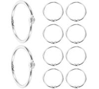 DOITOOL Anillos de Encuadernación de Metal Plateados Livianos y Portátiles 20 Diseño Compacto para Hojas Sueltas Ideales para Manualidades DIY