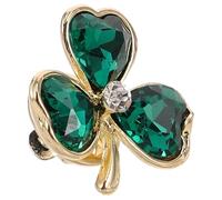 DOITOOL Broche de Trébol de Aleación y Vidrio, Pin Suerte Decorativo y Seguro para Suéteres, Adecuado para Ocasiones Formales y Casuales, Diseño Elegante y Moderno