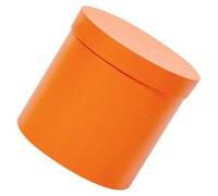 DOITOOL Caja Redonda Mini para Flores Naranja, Cubo Cilíndrico de Cartón para Arreglo Floral, Porta Flores para Ramo, Caja Floral Vacía para Cumpleaños y Bodas, Embalaje Decorativo