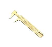 DOITOOL Calibrador Vernier de Latón Dorado para Medir Piedras Preciosas y Componentes de Joyería, Diseño Simple, Ligero y No Magnético, Herramienta Práctica de Bolsillo