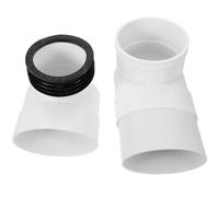 DOITOOL Cambiador de Inodoro PVC Ajustable Offset Máximo de 10 Cm