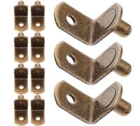 DOITOOL con Diseño Retro para Estantes de Gabinete de Hierro Dorado 100 Clips en Forma de L Soporte Robusto y Resistente para Muebles y Armarios de Cocina