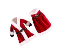 DOITOOL Funda para Botella de Vino Navideña Creativa Traje Decorativo Rojo para Botellas Diseño Ligero y Cómodo Adecuado para Decoración de Navidad y Regalos Festivos
