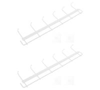 DOITOOL Juego de 2 Soporte Colgante para Pasillo de Seis Ganchos, Hierro | Instalación Adhesiva sin Taladro, Distribución en Línea, Superficie Mate Fina, Uso en Puerta y Baño