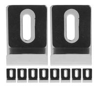 DOITOOL Juego de 4 Clip de Espejo Metálico de Acero Inoxidable 304, Clips de Sujeción de Vidrio, Plata, para Baño y Montaje sin Marco en Azulejos de Pared