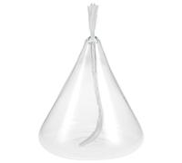 DOITOOL Lámpara de Vela Líquida de Vidrio Recargable: Cono con Forma de Tamaño Votivo Velas de Emergencia Reemplazo para Parafina Líquida Celdas de Combustible Desechables de Parafina de