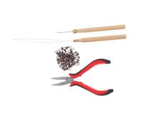DOITOOL Pinzas Gancho de Tirar y Dispositivo de Micro Anillos de Silicona Herramientas de Estilismo para Instalación de Compacto y Portátil para