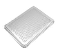 DOITOOL Placa Rectangular de Aleación de Aluminio para Hornear Doble Función de Rejilla para Asar y Cocinar al Vapor, Fácil de Limpiar, Adecuado para Hacer Pizza y Pasteles