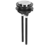DOITOOL Pulsador de Doble Descarga para Inodoro Negro, Plástico, Ajustable | Rodillo 101-133mm, Orificio Cerámico 4,8-5,7cm, Uso en Cisterna, Reemplazo sin Herramientas