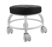 DOITOOL Taburete Giratorio con Ruedas para Pedicura Profesional, Asiento PU y Plástico, Diseño Elegante y Estable para Salones de Belleza y SPA Color Aleatorio