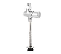 DOITOOL Válvula de Descarga Manual para Urinario de Baño en Hierro Plata Función de Cierre Prolongado y Lavado Completo, Diseño Moderno para Lavabo y Fregadero