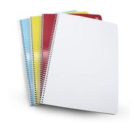 DOJA Barcelona | Cuaderno A4 | Pack 4 | Con Tapa Blanda | 80 Hojas Lisas | Libretas A4 de Colores Aleatorios | Libreta Lisa, Hojas Blancas, para Estudiantes, Cuaderno Dibujo, Espiral...