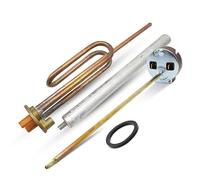 DOJA Barcelona | Kit Resistencia Calentar Agua 1500W | Pack Resistencia Cu Anodo de Magnesio+Junta Gom Tornillo de Fijacion+Termostato Varilla 270mm | Termo Electrico | Repuesto de Termo Agua